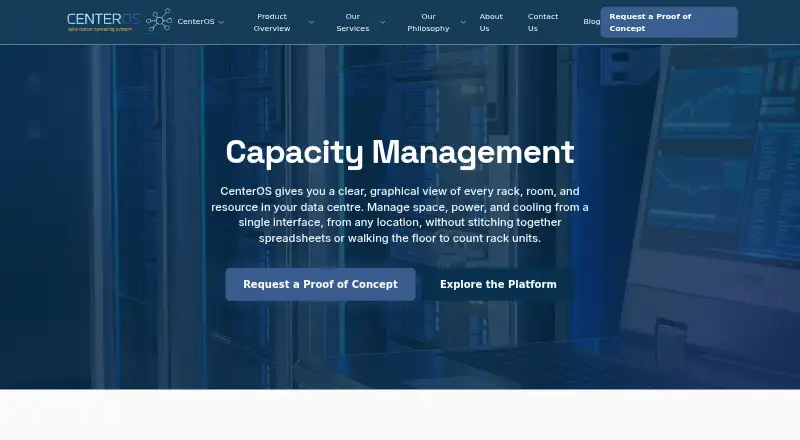 CenterOS Capacity Management screenshot