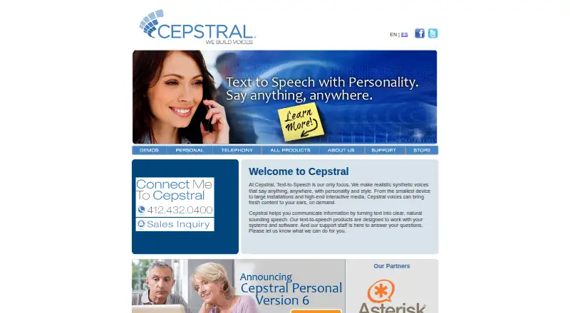 Cepstral screenshot