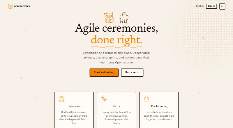 Ceremonies screenshot