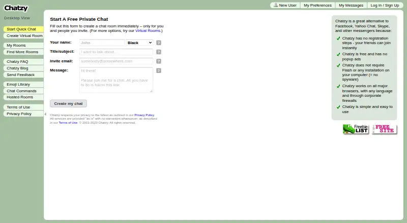 Chatzy screenshot