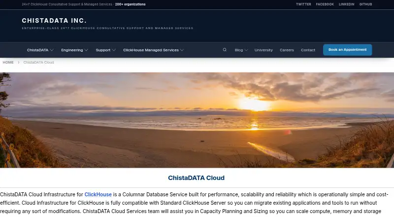 ChistaDATA Cloud screenshot