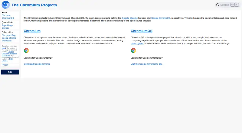 Chromium screenshot