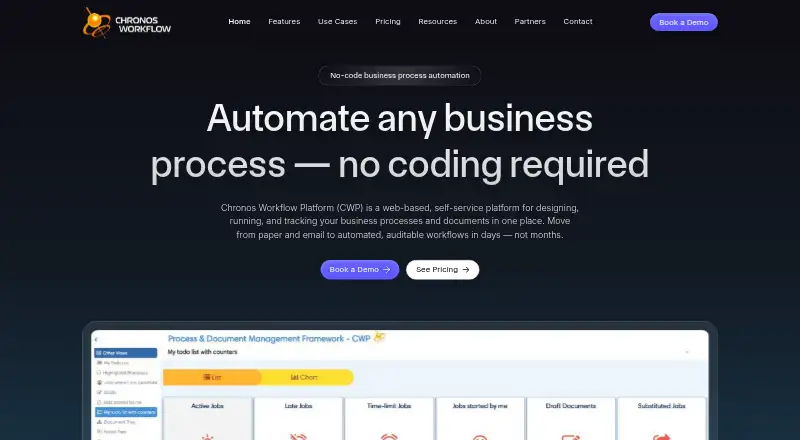 Chronos Workflow screenshot