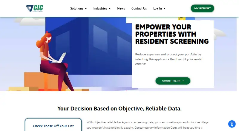 CIC Resident Screening screenshot