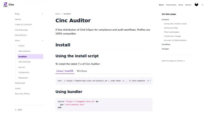 Cinc Auditor screenshot