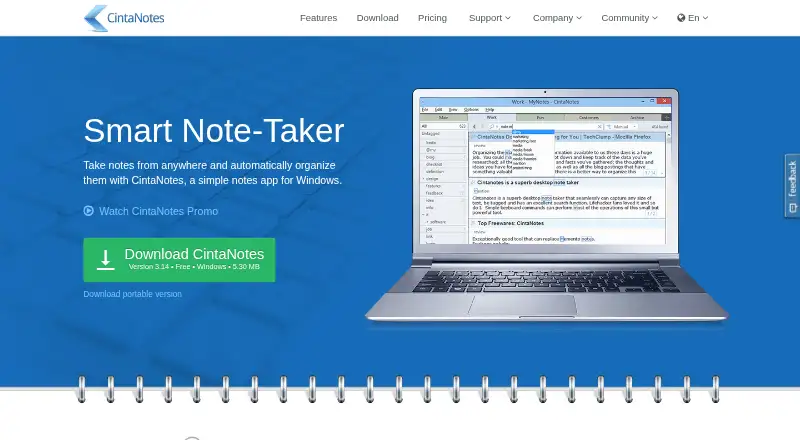 CintaNotes screenshot