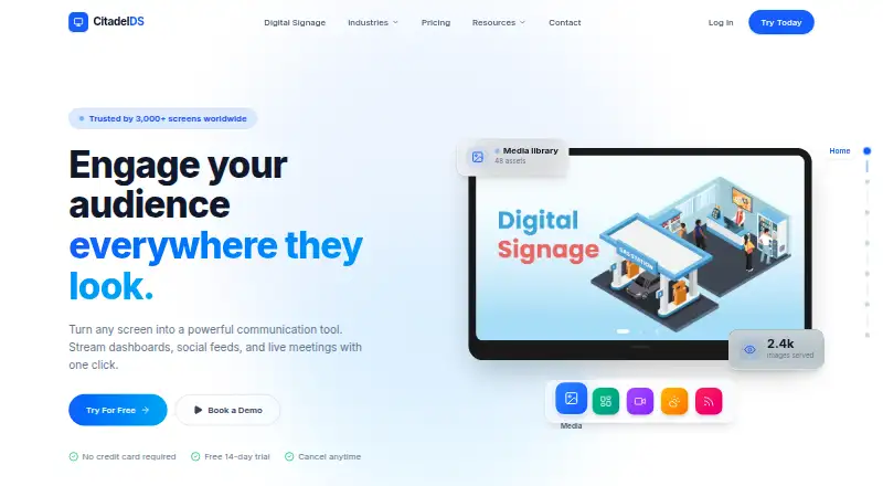 Citadel Digital Signage screenshot