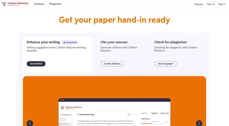 Citation Machine screenshot
