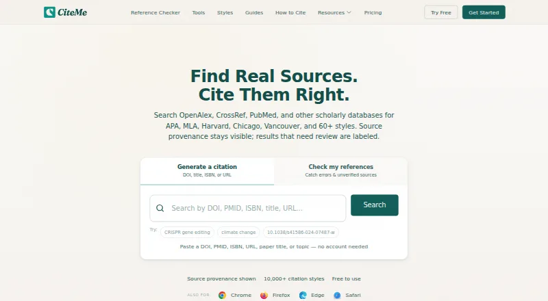 CiteMe screenshot