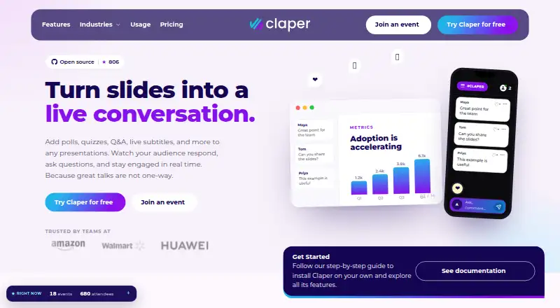 Claper screenshot