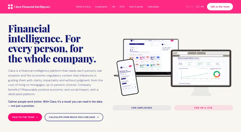 Clara Financial Intelligence screenshot