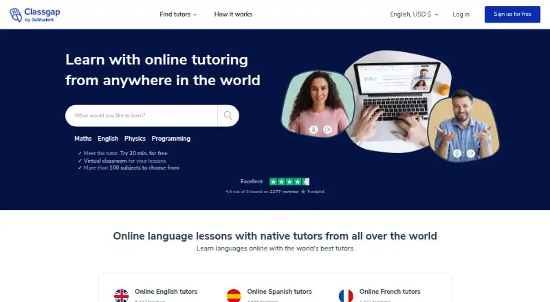 Classgap screenshot