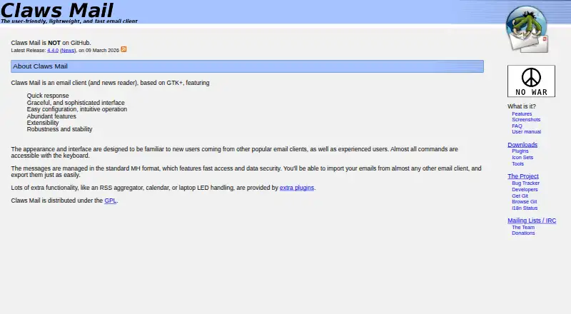 Claws Mail screenshot