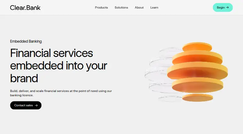 ClearBank Embedded Banking screenshot