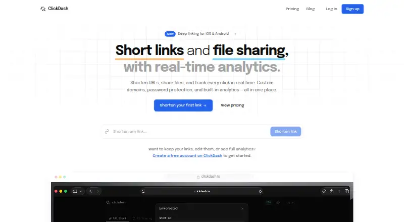 ClickDash screenshot