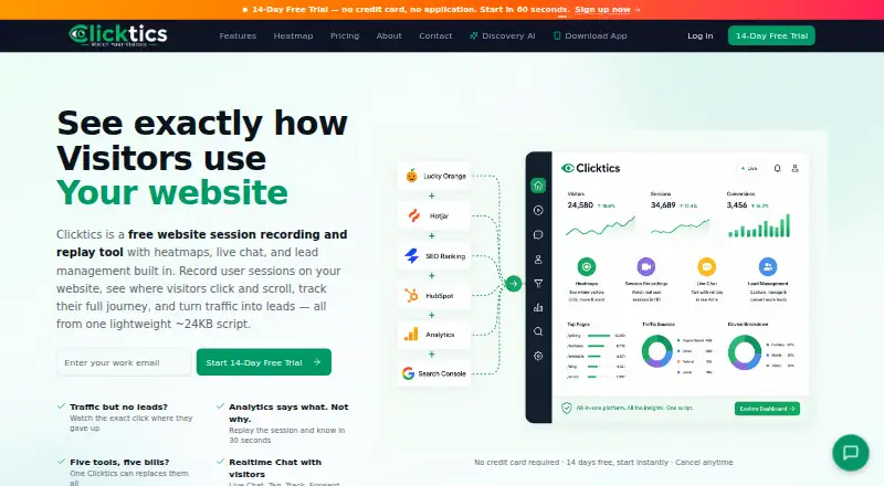 Clicktics screenshot