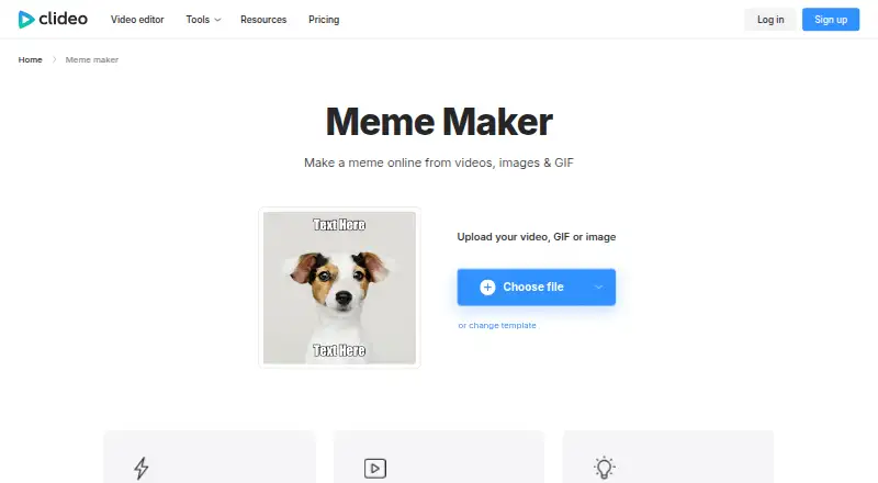 Clideo Meme Maker screenshot