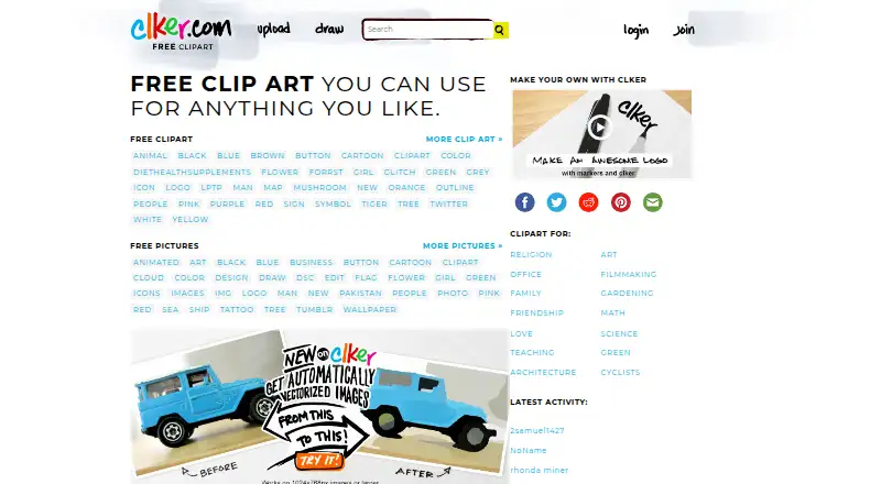 Clker screenshot