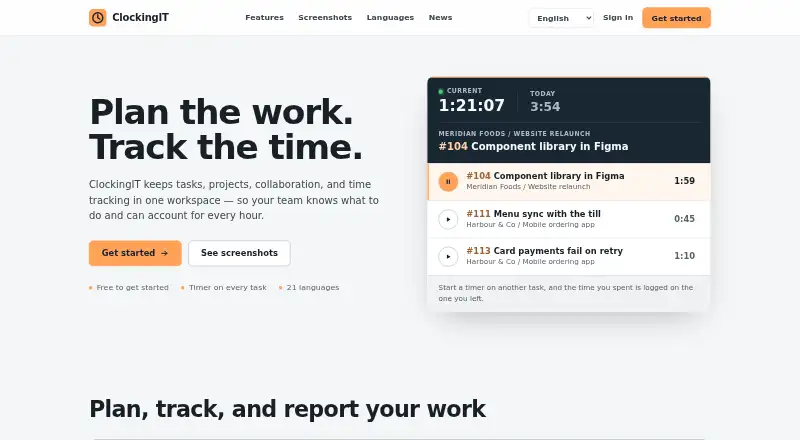 ClockingIT screenshot