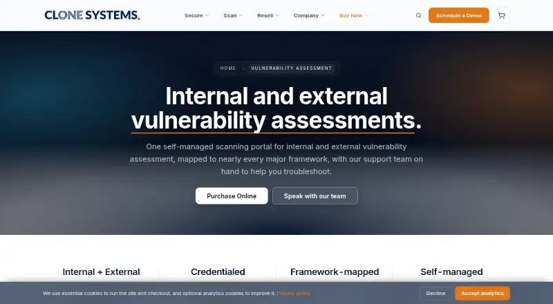 CloneGuard Vulnerability Assessment screenshot