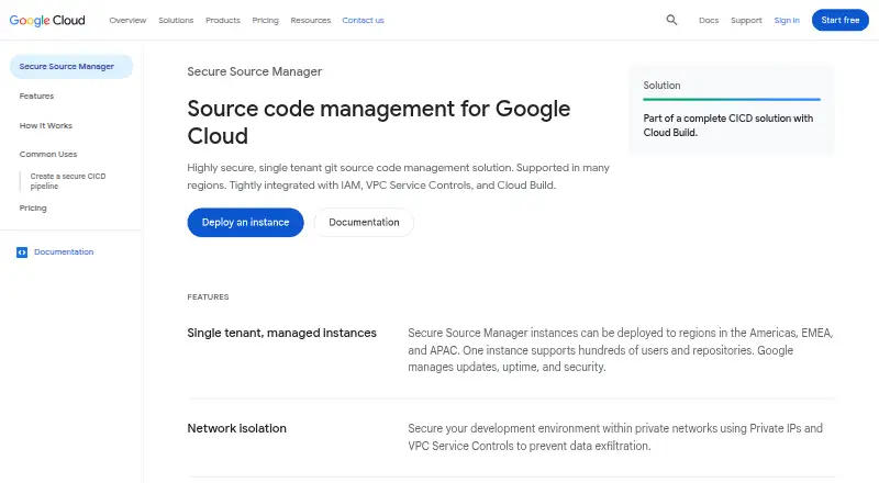 Secure Source Manager screenshot
