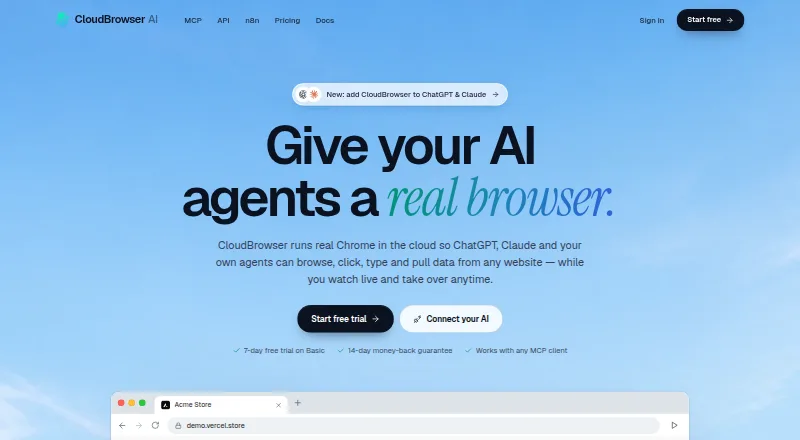 CloudBrowser AI screenshot