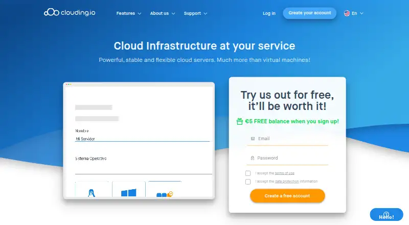 Clouding.io screenshot