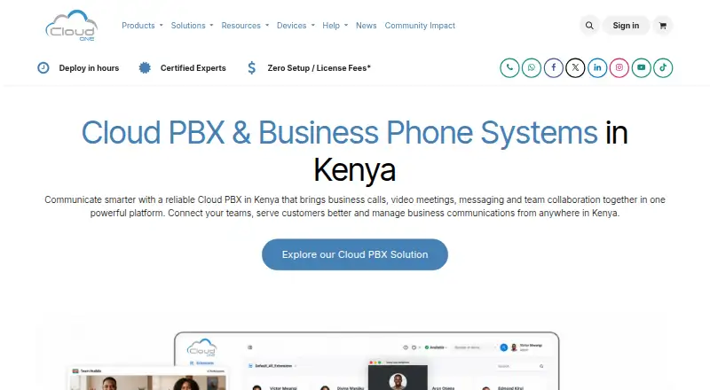 Cloud One Business Communication Suite screenshot