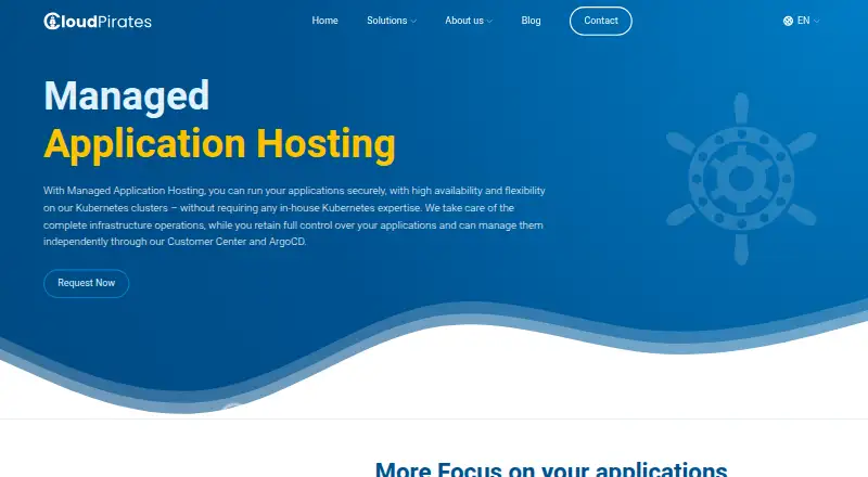 CloudPirates Managed Application Hosting screenshot