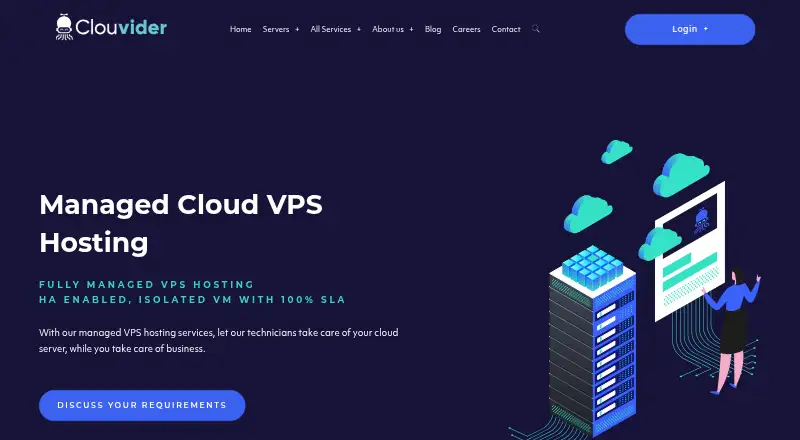 Clouvider Managed VPS screenshot