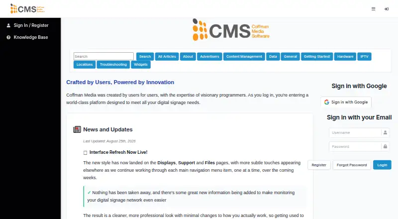 C.M.S. by Coffman Media screenshot