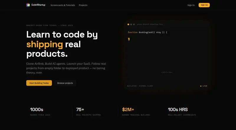 Code4Startup screenshot