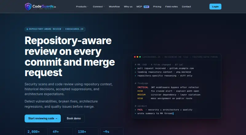 CodeGuards.io screenshot