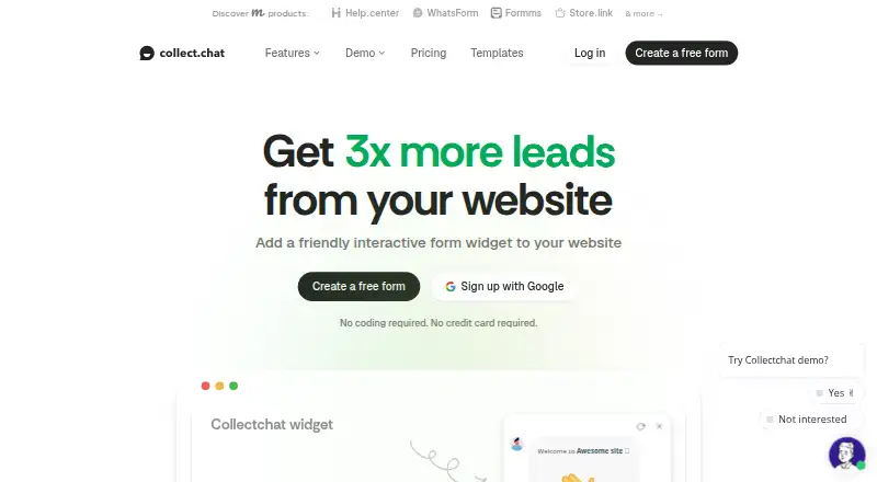 Collect.chat screenshot