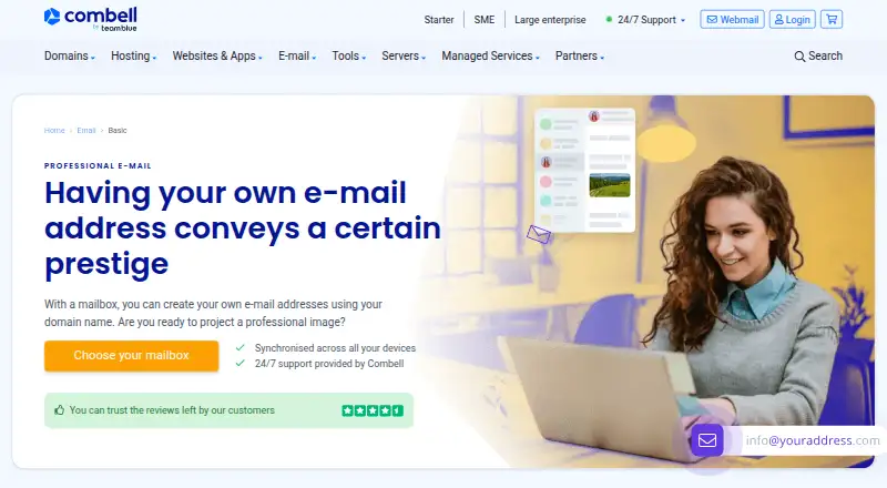 Combell Professional Email screenshot
