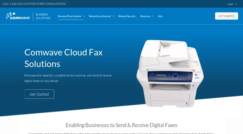 Comwave Cloud Fax screenshot