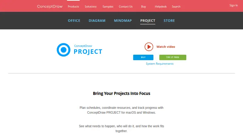 ConceptDraw PROJECT screenshot