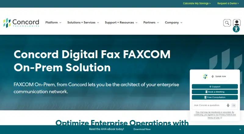 Concord FAXCOM On-Prem screenshot