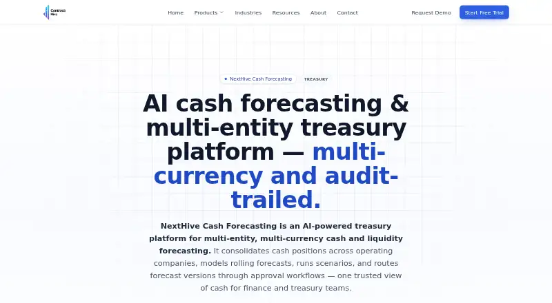 NextHive Cash Forecasting screenshot