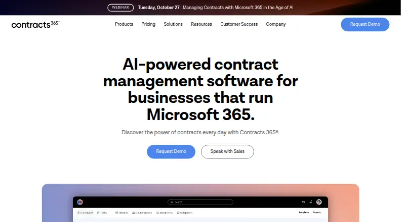 Contracts 365 screenshot
