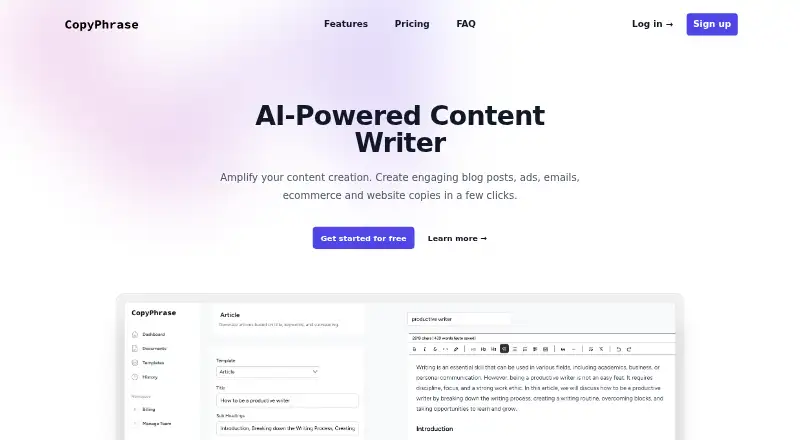 CopyPhrase screenshot