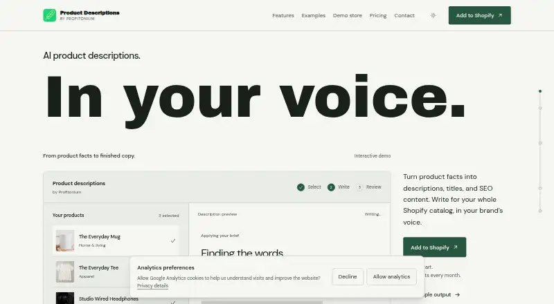 SEOxGPT AI Product Description screenshot