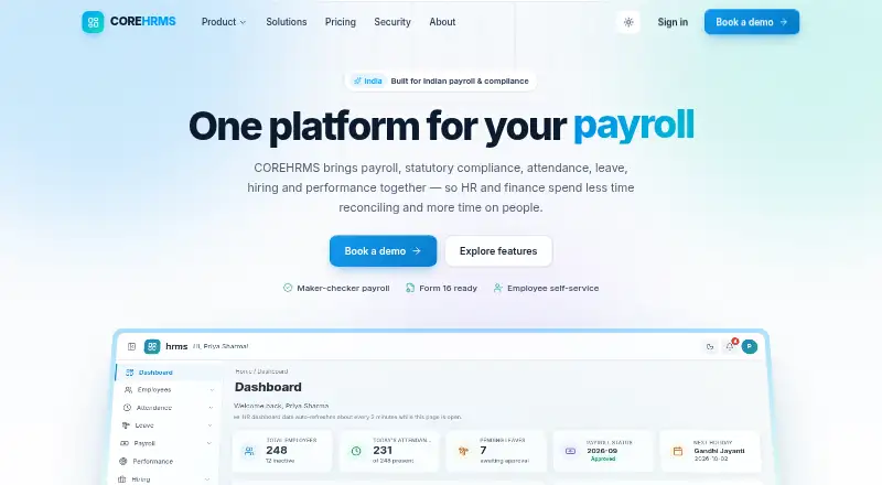COREHRMS screenshot