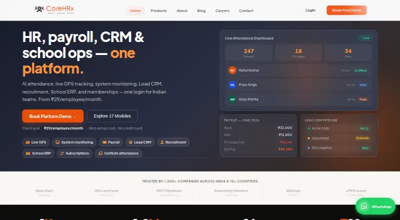 CoreHRx screenshot