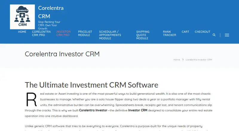 Corelentra Investor screenshot