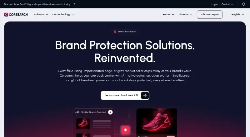 Corsearch Brand Protection screenshot