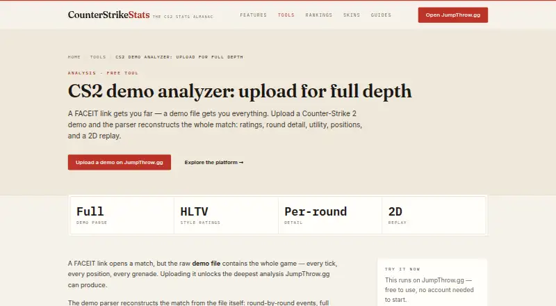 CS2 Demo Analyzer screenshot