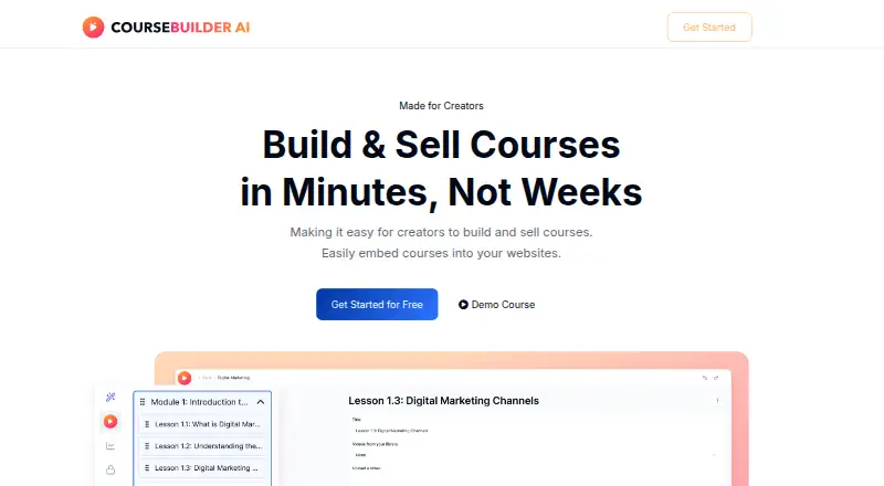 CourseBuilder AI screenshot