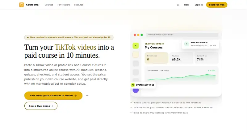 CourseOS screenshot