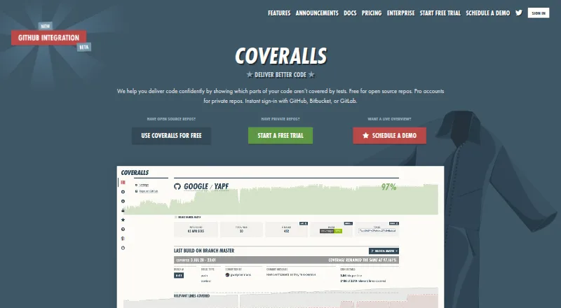 Coveralls screenshot
